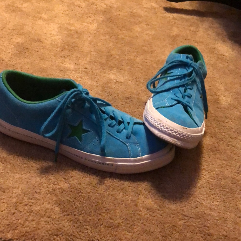 Converse one star ox blue suede